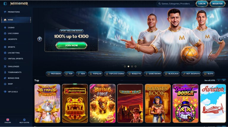Millioner Casino Deutschland: Einzahlen und Spielen mit großem Bonus Angebot
